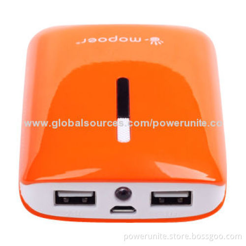 Universal External Power Bank for iPhone and Android with 6,600mAh Capacity, 5V/1.0A Input